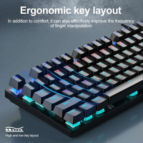 AULA S2022B Wired Mechanical Gaming Keyboard Black