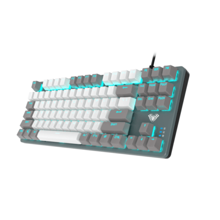 AULA Wired Mechanical Gaming Keyboard F3287 – Grey White