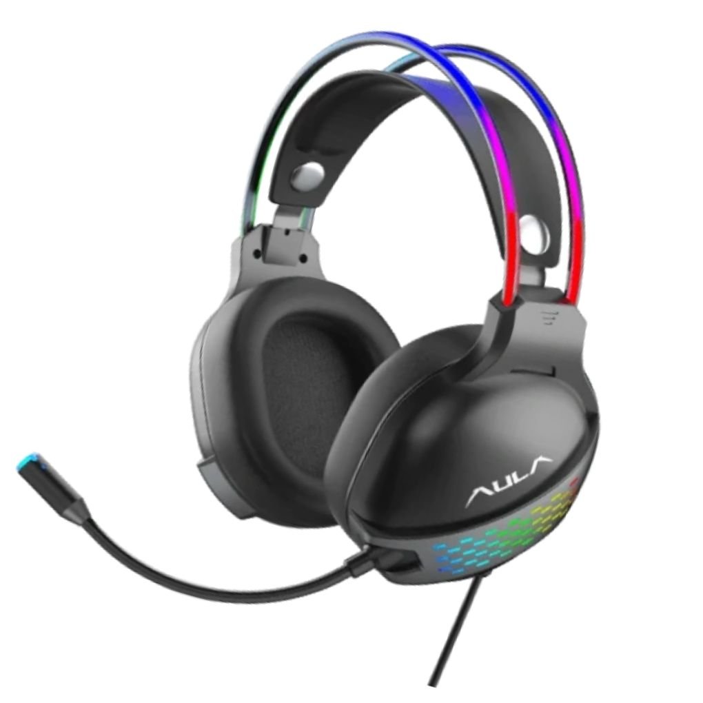 AULA S503 Wired RGB Gaming Headset With Adjustable Mic