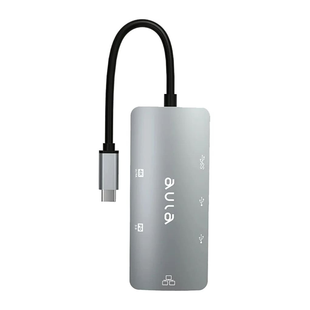 Aula UC-910, 6-in-1 USB-C Multiport Adapter | Plug and Play, No installation and Driver | UC-910