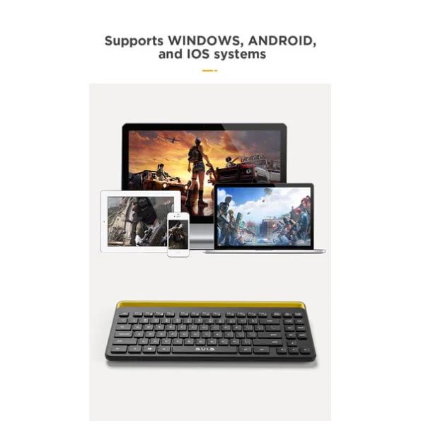 AULA AWK310 Wireless Bluetooth Multi-Device Keyboard Black