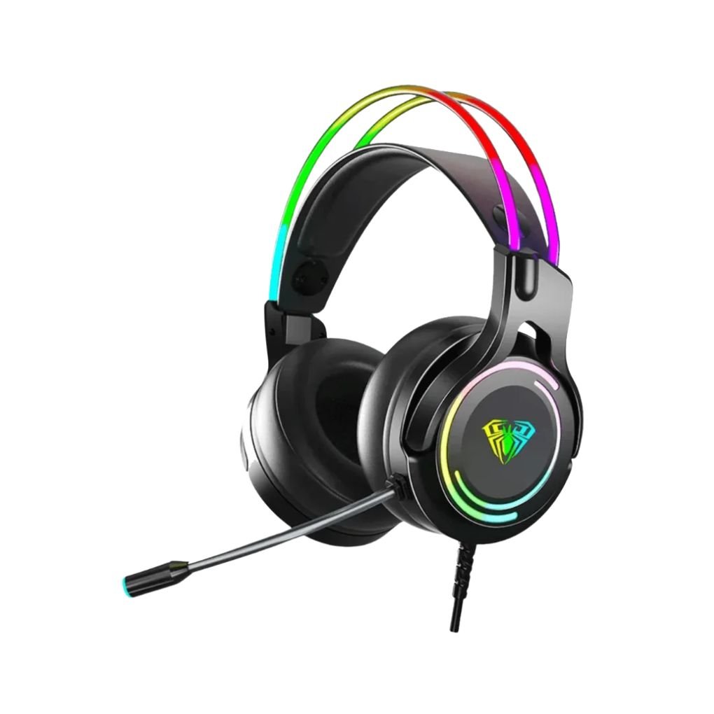 AULA S506 RGB Wired Gaming Headset With Adjustable Mic (Black)