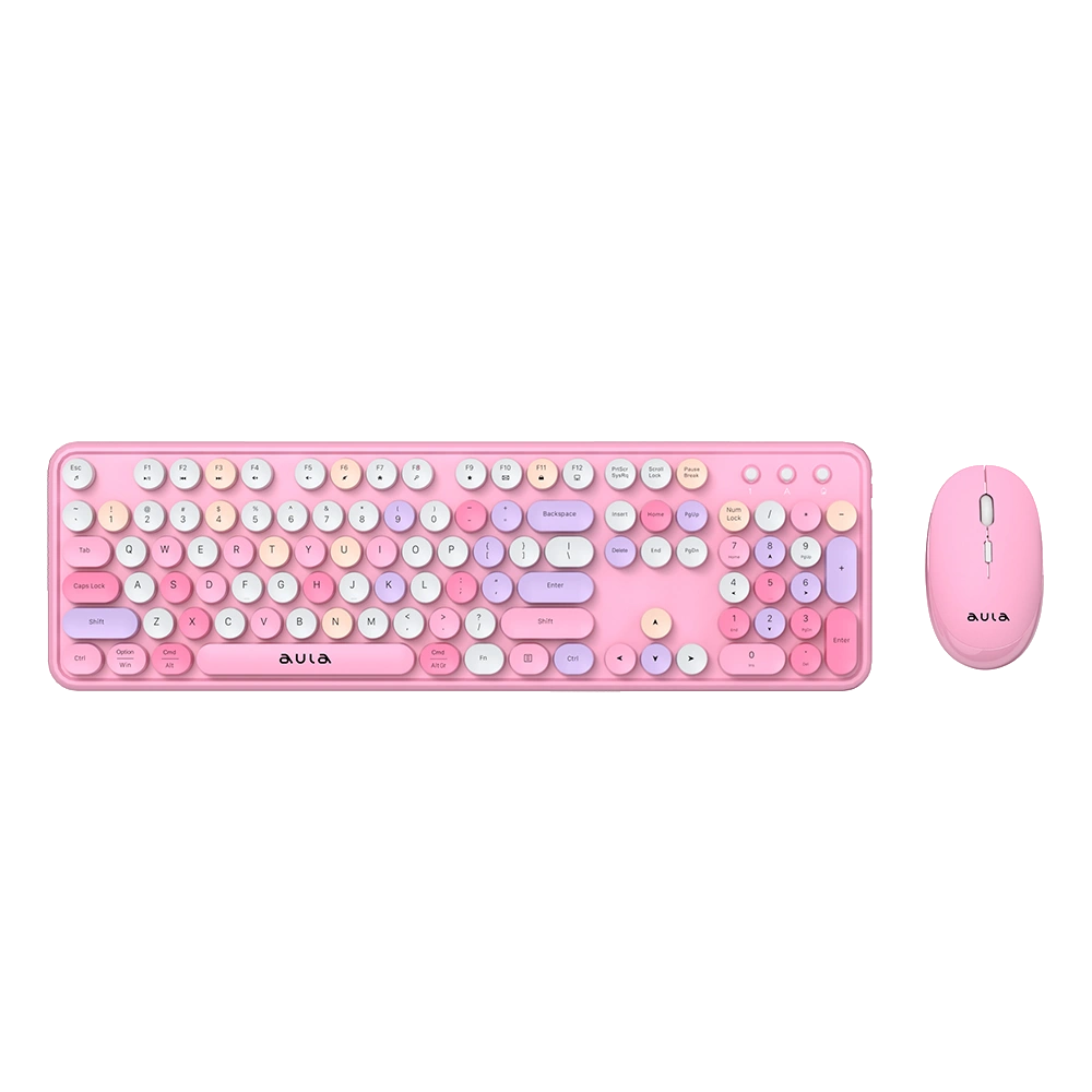 Aula AC306 Type2 Wireless Multiple Colorful Gaming Keyboard and Mouse Combo
