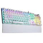 AULA F2088 RGB Wired Mechanical Gaming Keyboard With Knob | White, Blue Switch (F2088W)