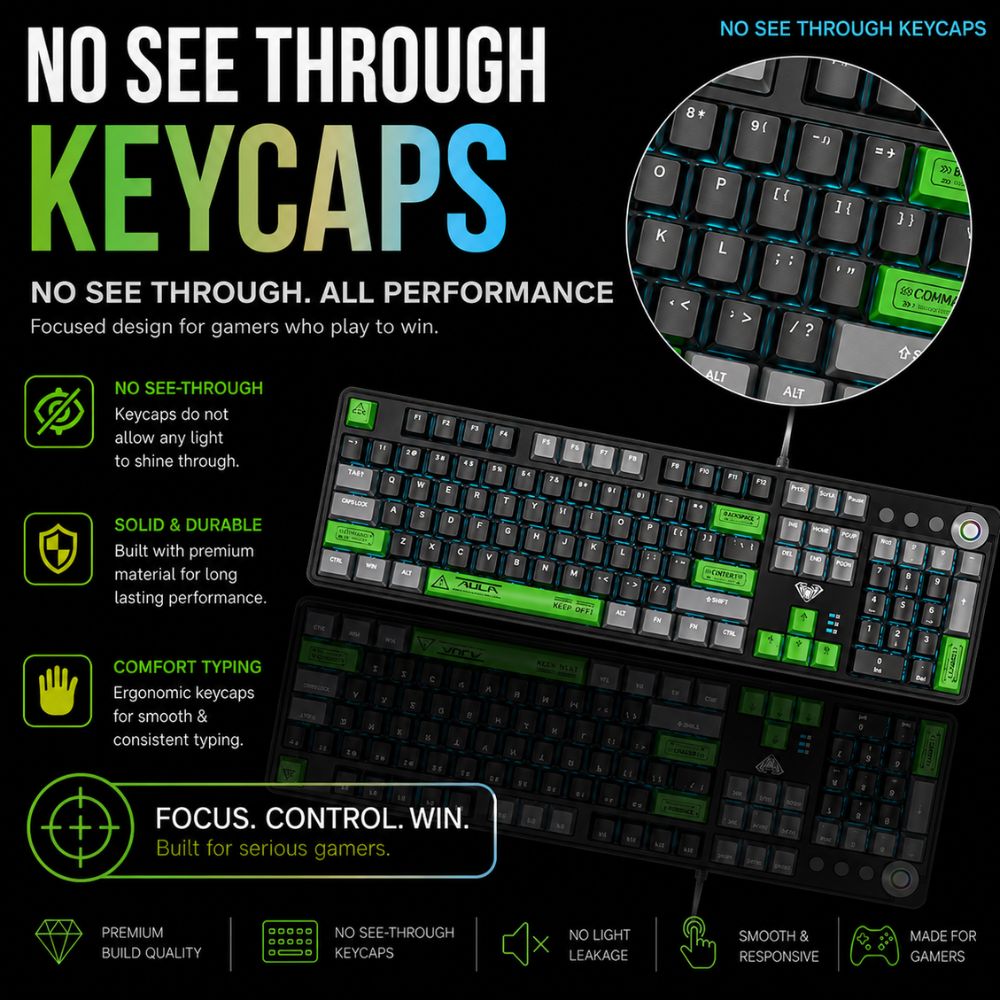 aula wired mechanical keyboard