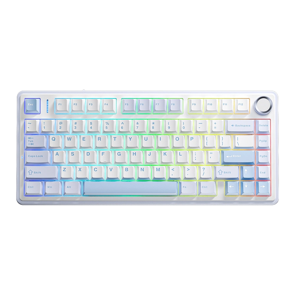 Refurbished AULA F75 3in1 Mechanical Keyboard Sea Blue, Graywood Switch (R-F75SUW)