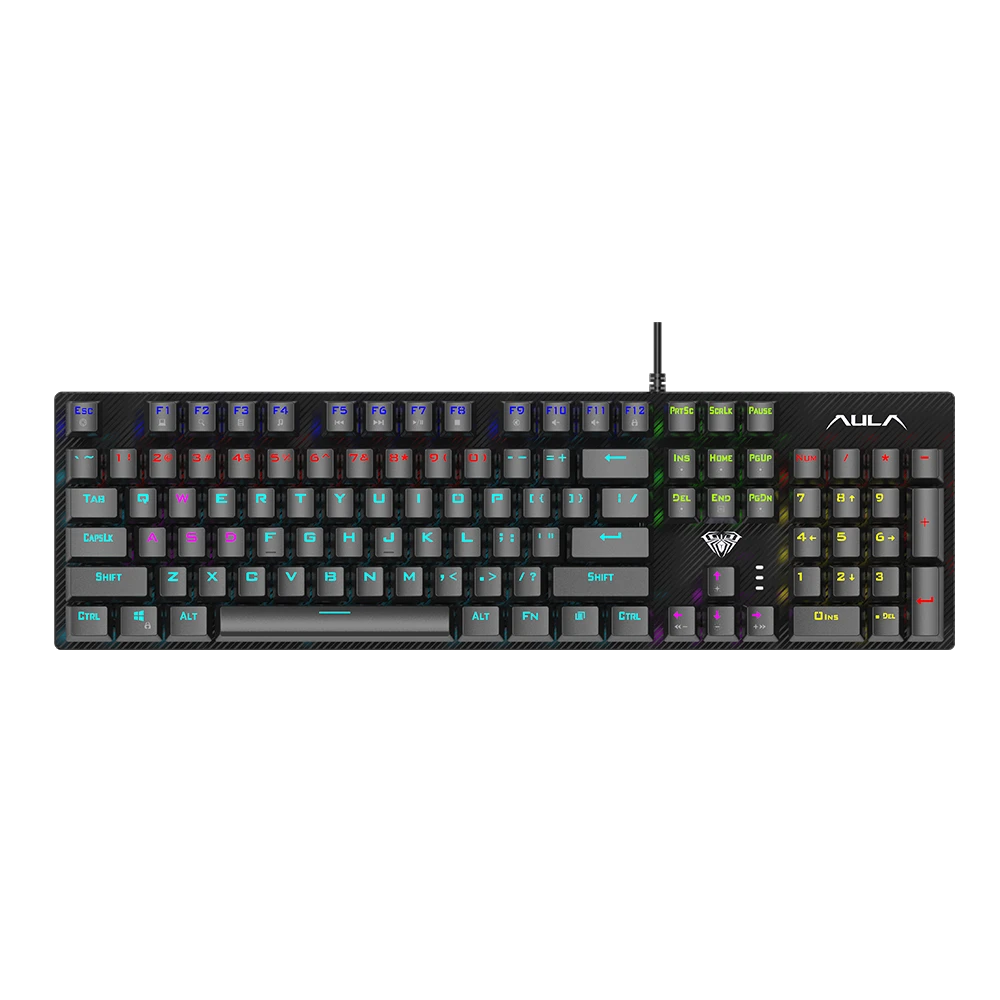 Refurbished AULA S2022B Wired Mechanical Gaming Keyboard | Black, Blue Switch (R-S2022B)