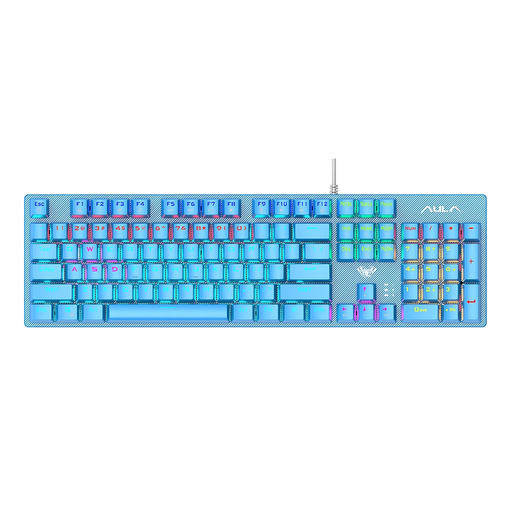 Refurbished AULA S2022U Wired Mechanical Gaming Keyboard | Blue, Blue Switch (R-S2022U)