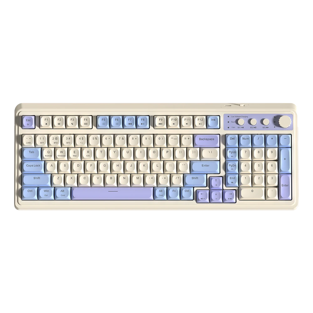 AULA S99 Tri-Mode Connection Programmable Membrane Gaming Keyboard