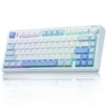 Refurbished AULA F75 3in1 Mechanical Keyboard Sea Blue, Graywood Switch (R-F75SUW)