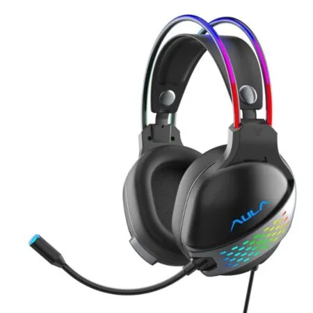 Refurbished AULA S503 Wired RGB Gaming Headset With Adjustable Mic (R-S503)
