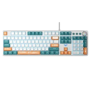Refurbished Aula F2088Pro Wired Mechanical Keyboard White+Orange+Blue | Blue Switch (R-F2088Pro WOB)