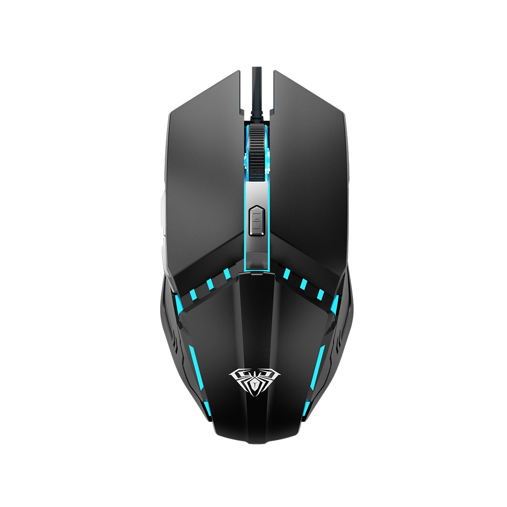 AULA S31 Wired Gaming Mouse, Adjustable DPI Range 800/1000/1200 with 4 Keys, Polling Rate 125Hz | Black (S31B)
