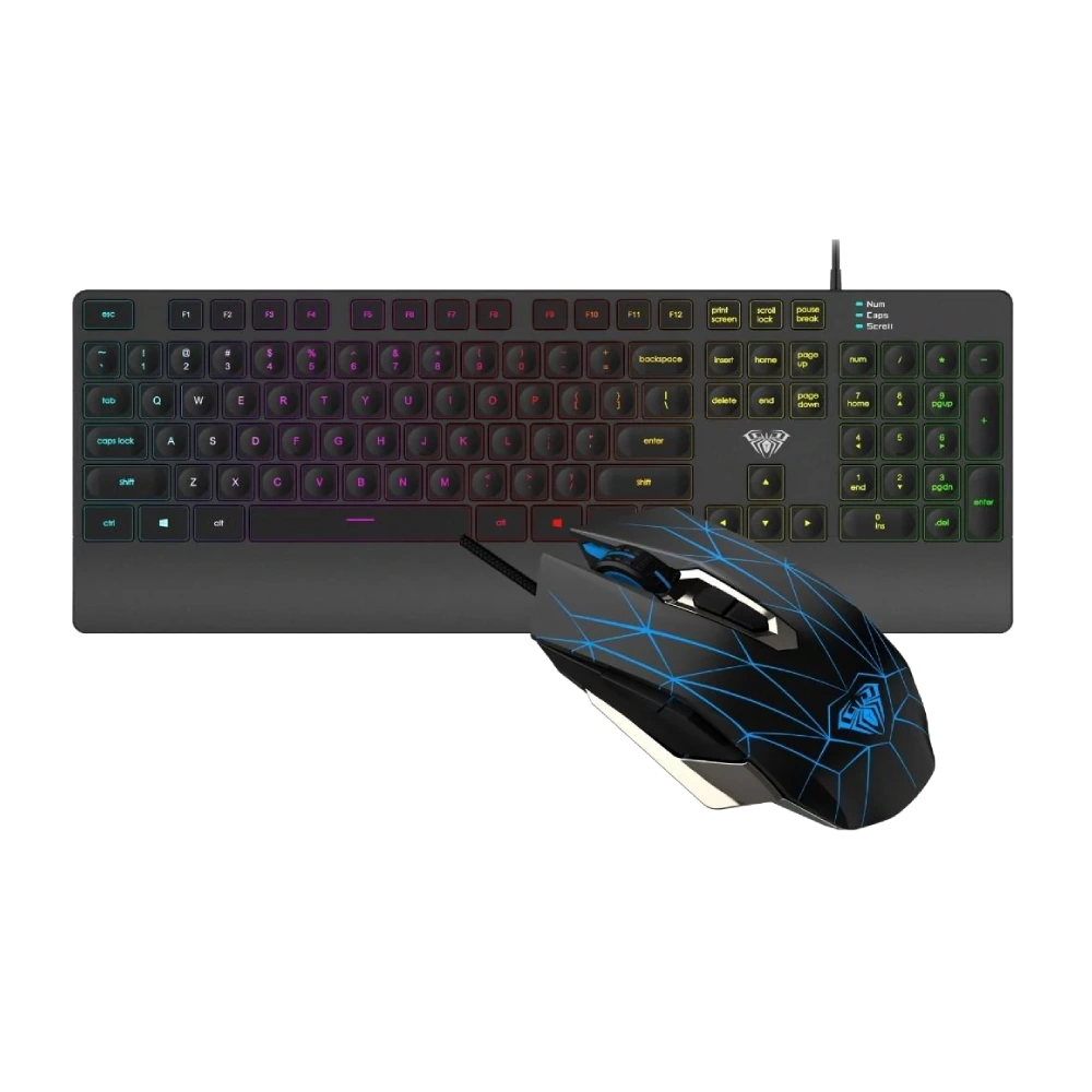 Refurbished Aula T201 Wired Membrane Keyboard & Mouse Combo (R-T201)