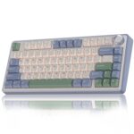 Refurbished Aula F75 75% Three-Mode Mechanical Gaming Keyboard With Knob | Cedar Green Ice Vein Switch (R-F75CGV)
