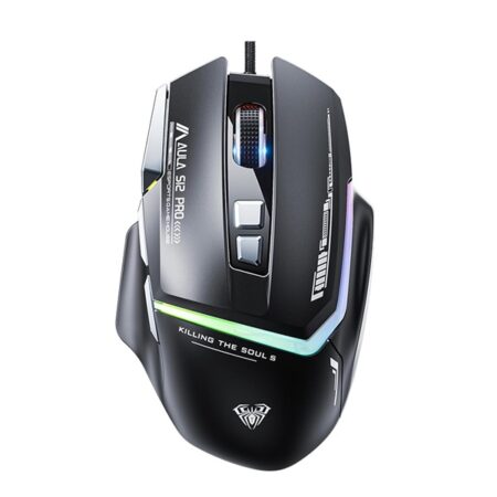 Refurbished Aula S12Pro 12800 DPI Optical Wired Gaming Mouse | Black (R-S12ProB)