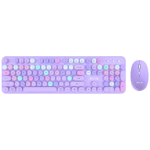 Refurbished Aula AC306 Type2 Wireless Multiple Colorful Gaming Keyboard and Mouse Combo | Purple (R-AC306Pr2)