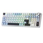 AULA F99 PRO 96% Wireless Full Size Mechanical Gaming Keyboard With Knob | Ice Blue - Star Vector Switches (F99ProIUS)
