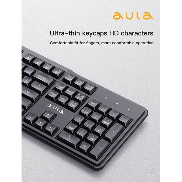 AC202_4 Aula AC202B Wireless Keyboard & Mouse Combo Black