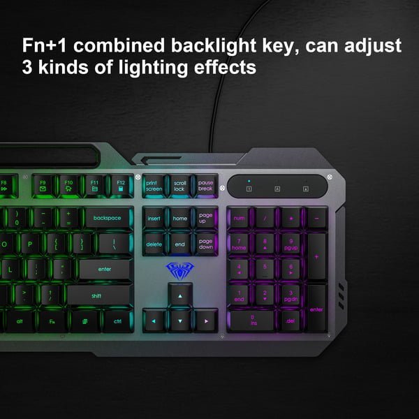 F2023. Aula F2023 COMBO Wired USB Gaming Keyboard and Mouse (Black)