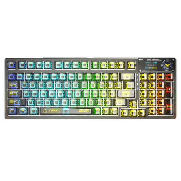 Aula F98Pro 3 in 1 Hot-Swappable RGB Gasket Mechanical Gaming Keyboard | Black (F98ProB)