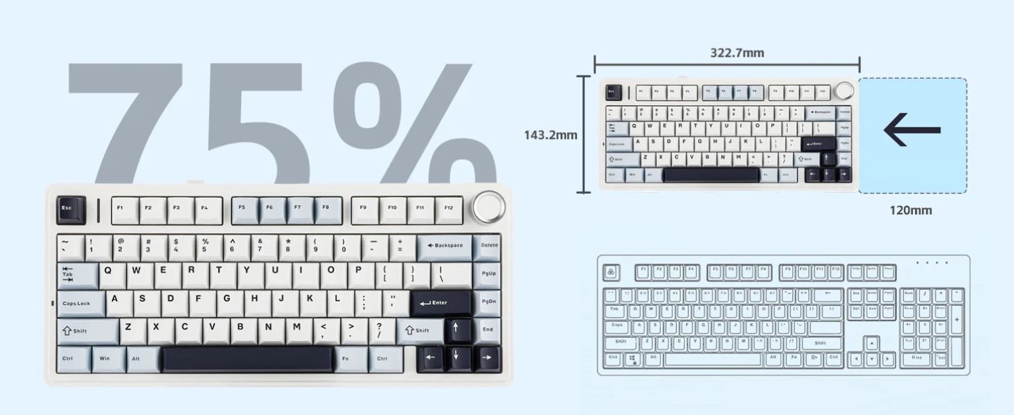 F75cgv mechanical gaming keyboard