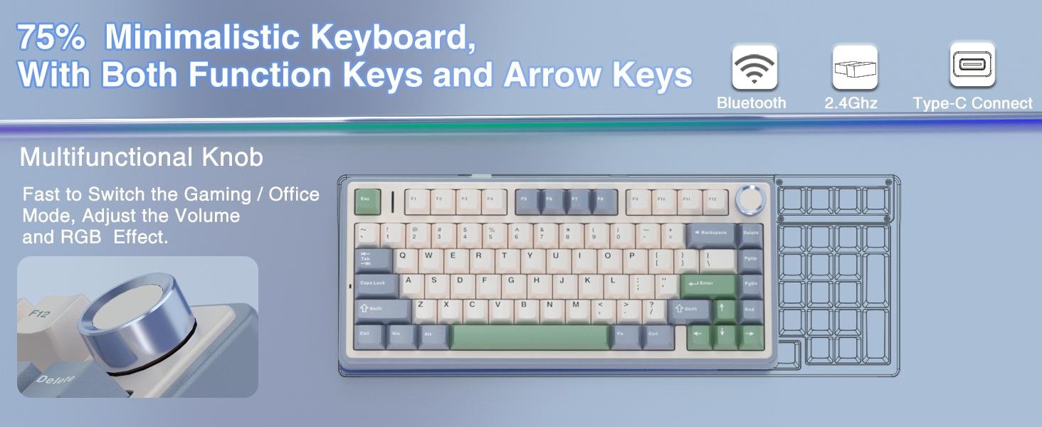 F75 mechanical gaming keyboard