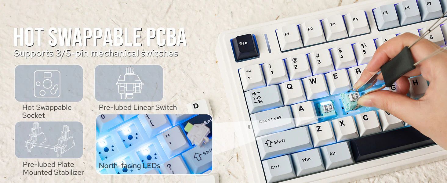 F75cgv mechanical gaming keyboard