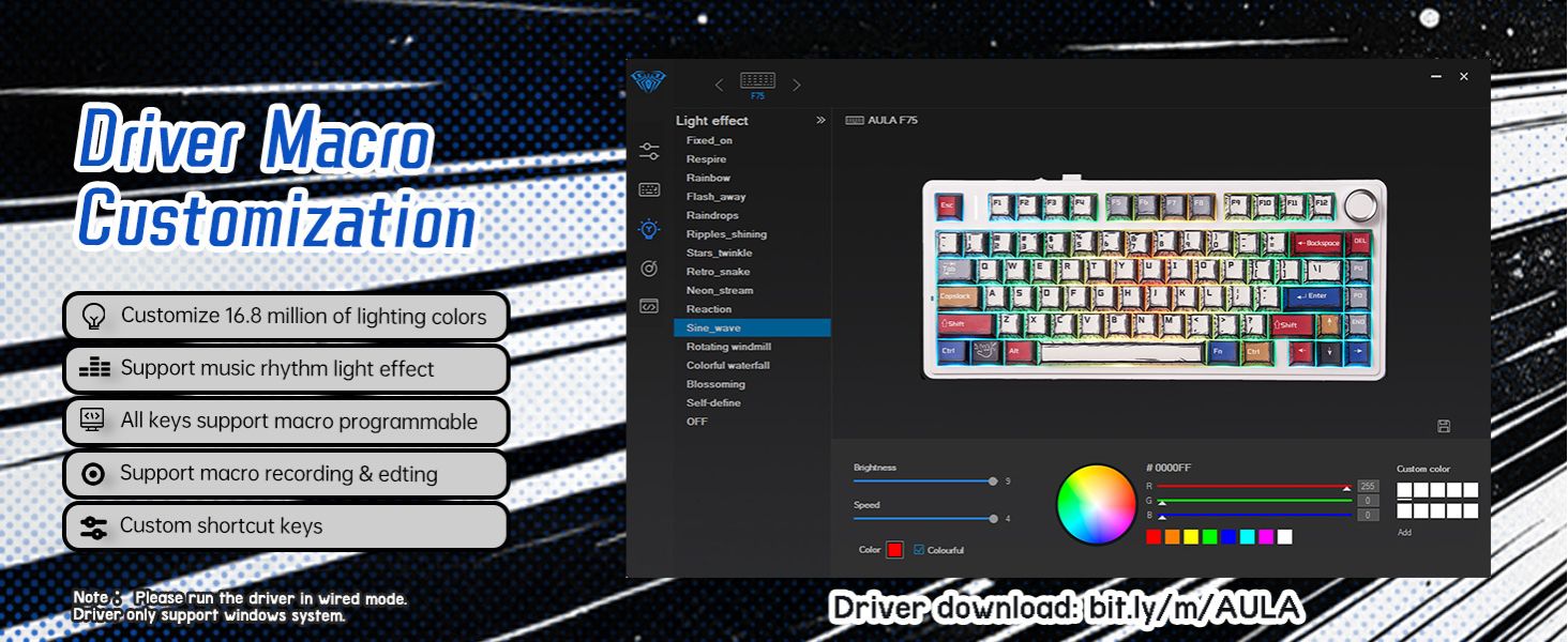 f75ckr mechanical gaming keyboard