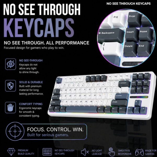 aula f87 wireless gaming keyboard