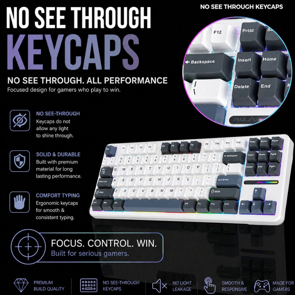 aula f87 wireless gaming keyboard