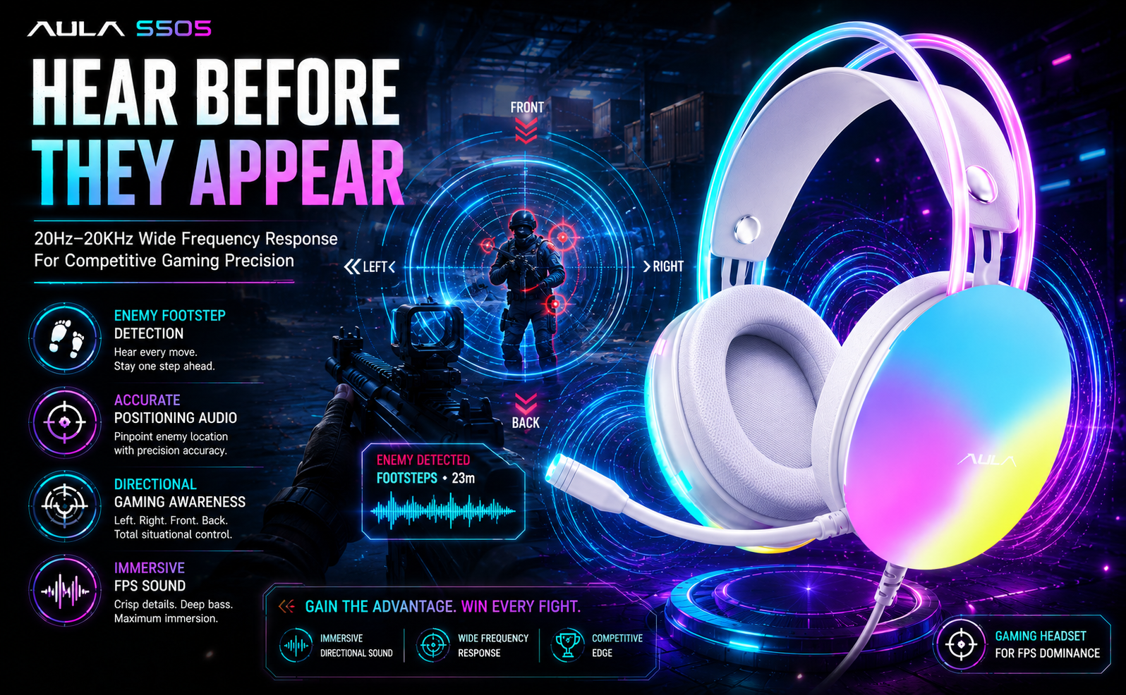 wired gaming headphone