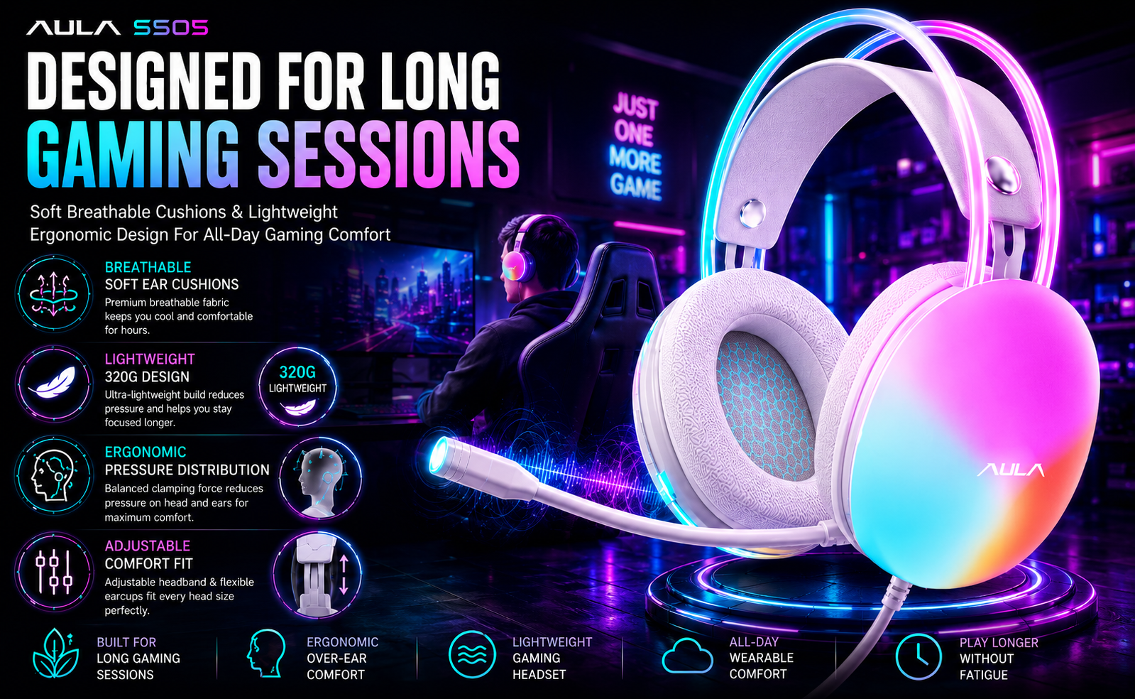 usb wired gaming headphone