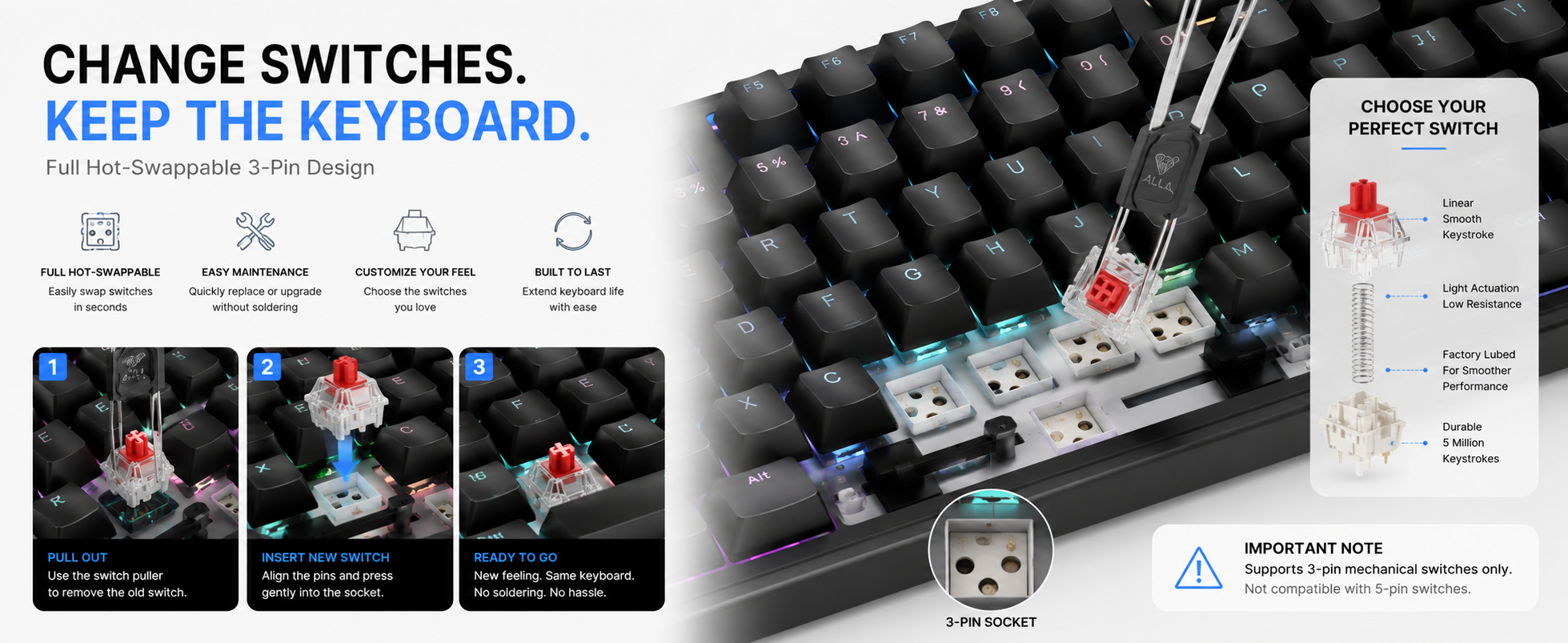 tkl mechanical gaming keyboard