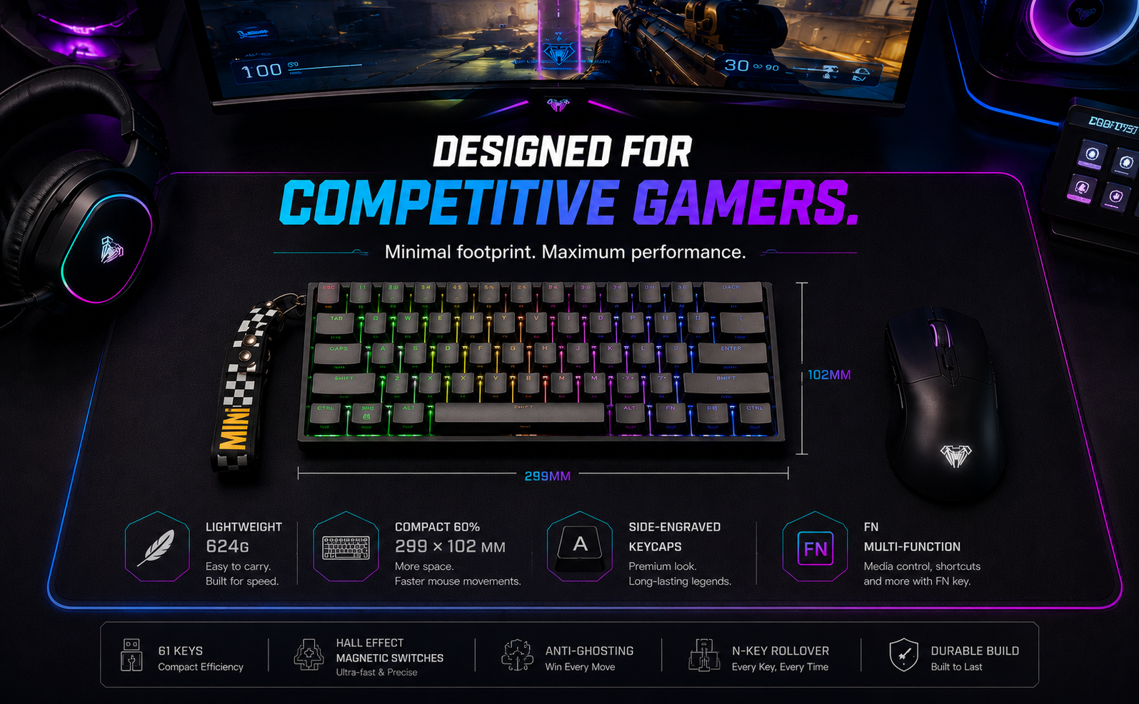tri mode gaming keyboard 