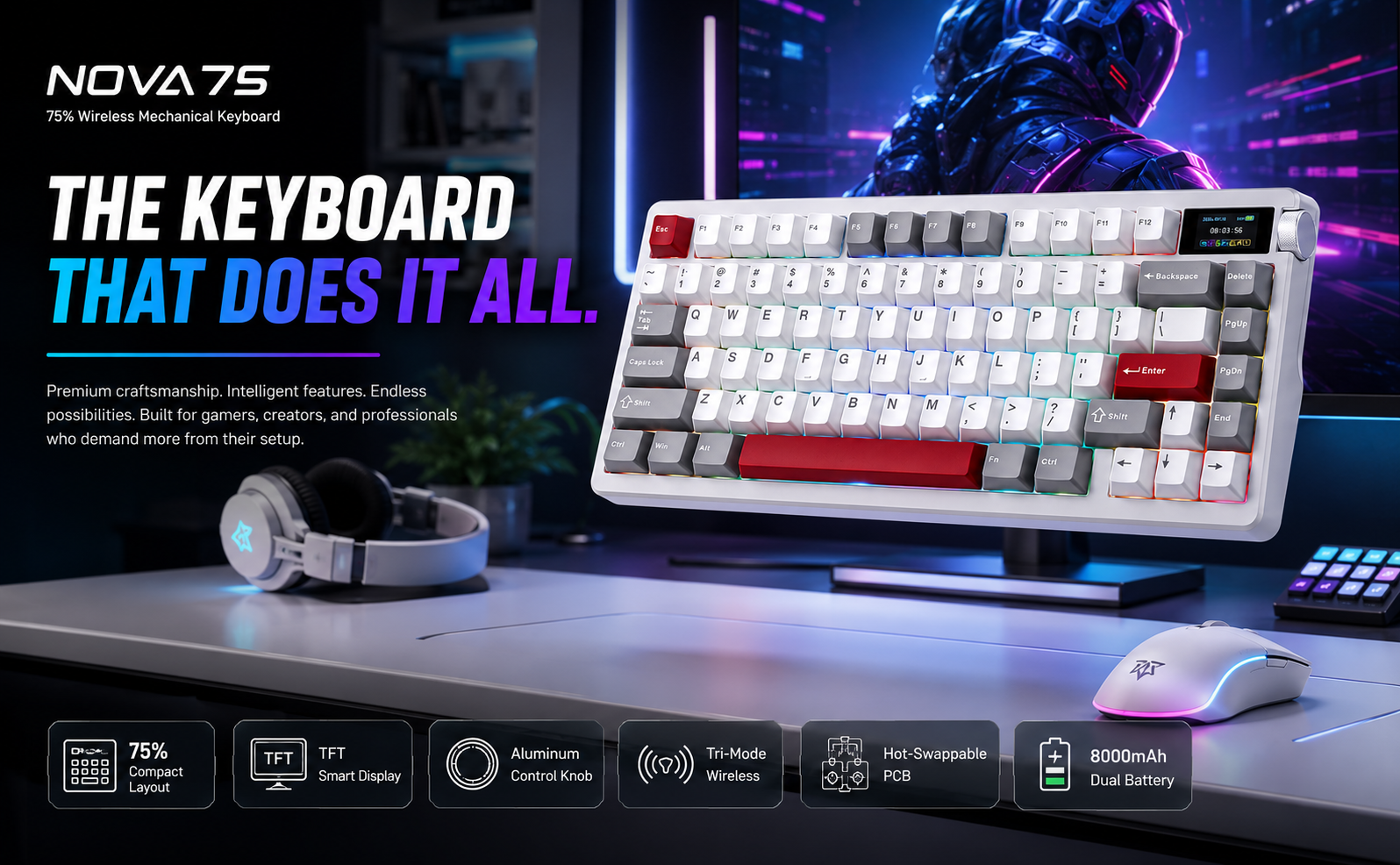 wireless mechanical gaming keyboard