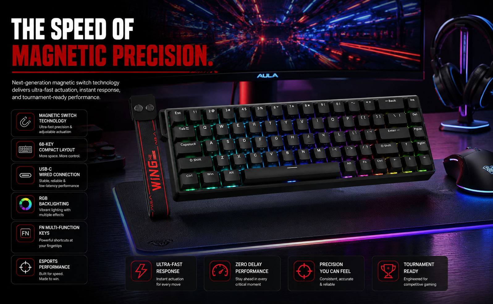 wired gaming keyboard