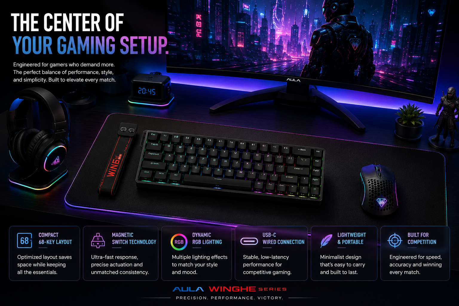 60% magnetic keyboard